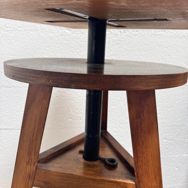 Antique Cast Iron Book Press on Workshop Tripod Stand, 1890s For Sale - Image 4 of 18