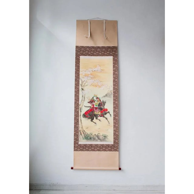 Textile Japanese Silk Painted Work, 1950s For Sale - Image 7 of 7