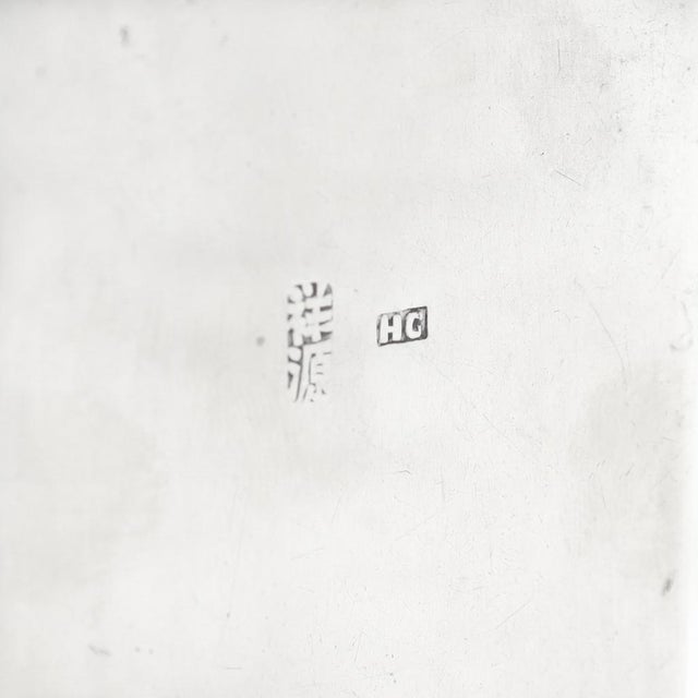 Antique Hung Chong Chinese Export Silver Matchbox Cover With Chrysanthemums For Sale In Philadelphia - Image 6 of 15