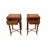 Coastal Pair Ethan Allen Faux Bamboo Burl Sofa/Bedside Tables For Sale - Image 3 of 13