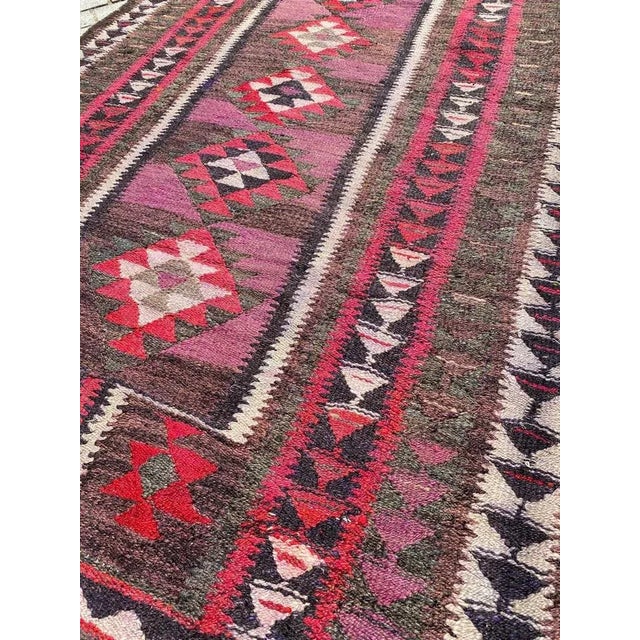 Vintage Turkish Kilim Flat Runner For Sale - Image 10 of 17