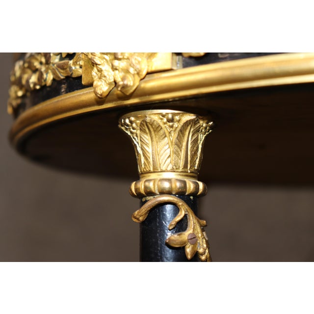 19th C German Louis XVI Style Ormolu Mounted Marble Top Table by August Forster For Sale - Image 13 of 15