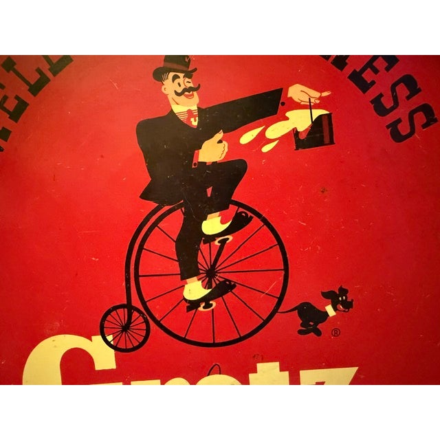 American 1930s William Gretz Brewing Co. Tin Litho Beer Serving Tray For Sale - Image 3 of 8