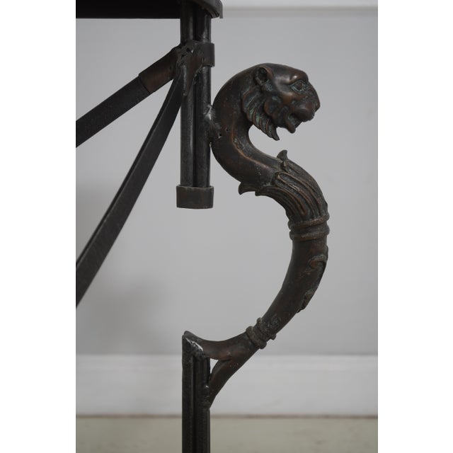 Maitland Smith Bronze Base Marble Top Console Table For Sale - Image 9 of 16