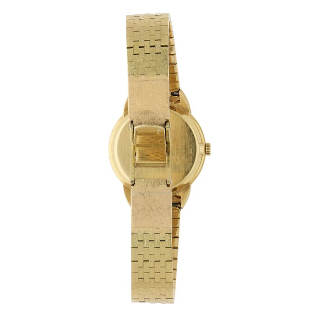 Champagne Vintage Piaget 924 24mm 18k Gold Diamond Champagne Dial Watch For Sale - Image 8 of 9