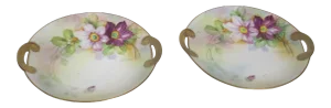 Nippon Floral Plates - A Pair