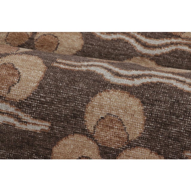 Rug & Kilim's Distressed Runner Rug, Rich Brown With Chintamani Patterns For Sale In New York - Image 6 of 7