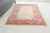 Vintage Art Deco Floral Rug in Rose Pink, Sky Blue, and Cream For Sale - Image 9 of 9