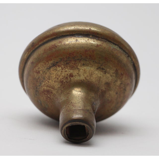 Vintage Brass Concentric Egg & Dart Entry Door Knob For Sale - Image 4 of 4