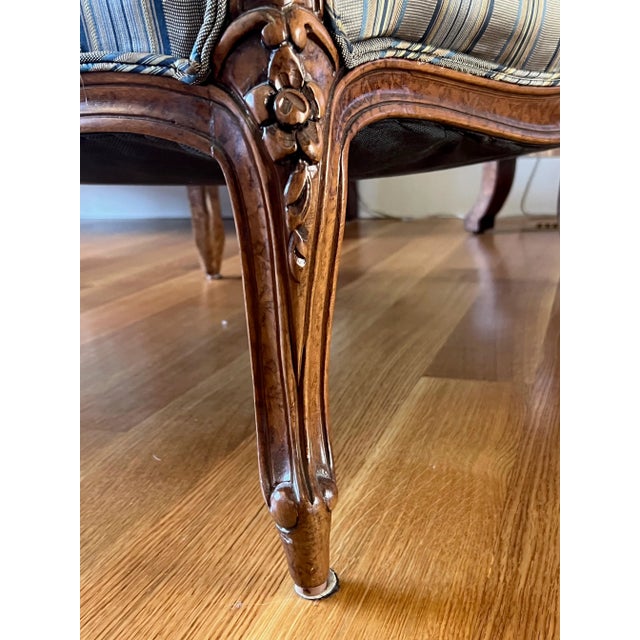 Blue O.Henry House Custom Louis XVI Style Chair For Sale - Image 8 of 9