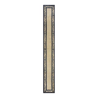 1920s Beige Diamond Antique Chinese Peking Hallway Runner Rug 1' 10'' X 14' 4'' For Sale