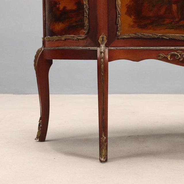 Baroque-Style Mahogany Display Cabinet For Sale - Image 9 of 12