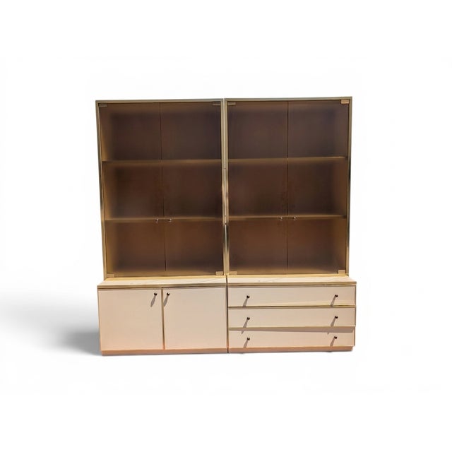 Vintage Modular Glass Wall Bookcase, 1970s For Sale - Image 14 of 14