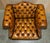 Brown Antique Brown Leather Chesterfield Library Living Room Set, Set of 4 For Sale - Image 8 of 18