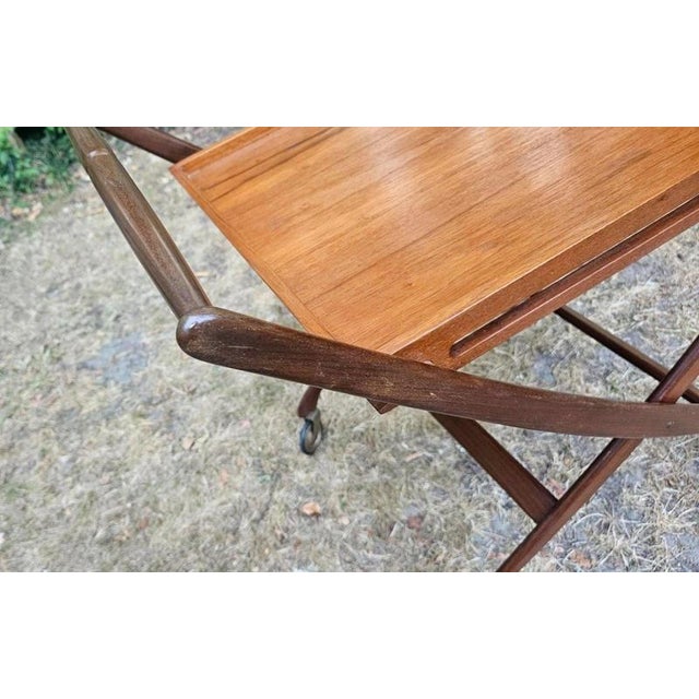 Mid-Century Modern Danish Folding Bar Cart from Svend Åge Madsen, 1960 For Sale - Image 3 of 14