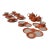 Vintage Rudolf Wachter Art Deco Orange Lusterware Tea Set- 27 Pieces For Sale