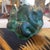 Green 1940s Art Deco Green Malachite Glass Figural Fish Bowl Czechoslovakia For Sale - Image 8 of 9