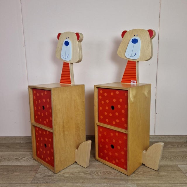 Postmodern Vintage Chests of Drawers and Wall Hanger from Haba, 1990s, Set of 3 For Sale - Image 3 of 14