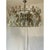 Contemporary italian chandelier with tranparent and fume’ “poliedri” murano glass . this round chandelier showcases a...