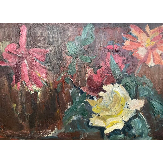 1980s Heinz Tetzner, Flower Still Life, 1980, Oil on Canvas, Framed For Sale - Image 5 of 10