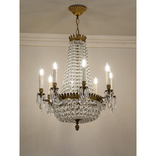 Vintage Empire Style Chandelier, 1930s For Sale - Image 14 of 14