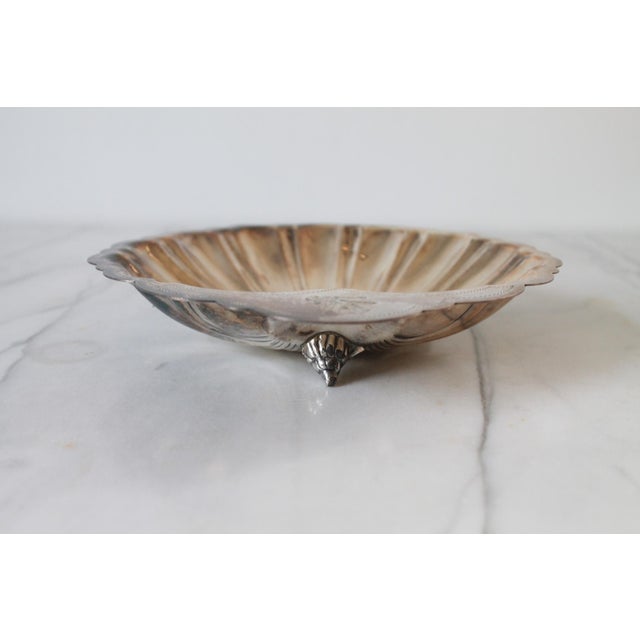 Vintage Silver-Plated Scallop Shell Trinket Dish For Sale - Image 4 of 10