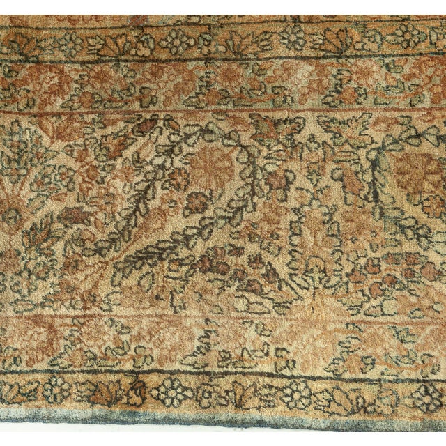 Authentic Early 20th Century Persian Kirman Botanic Carpet For Sale In New York - Image 6 of 9