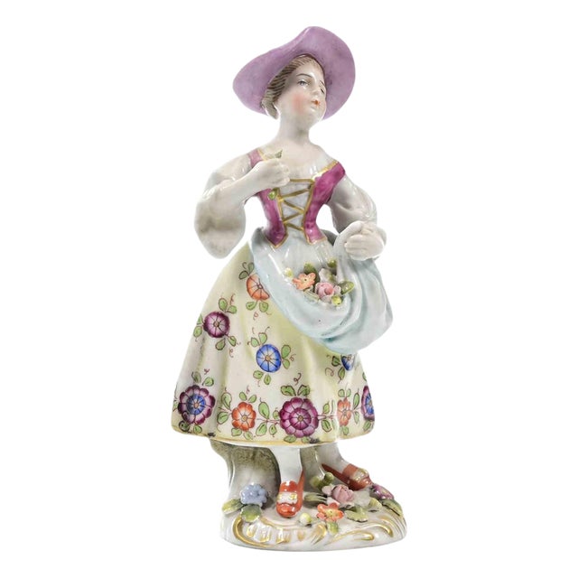 20th Century Ceramic Young Girl Sculpture by School of Capodimonte, Italy For Sale