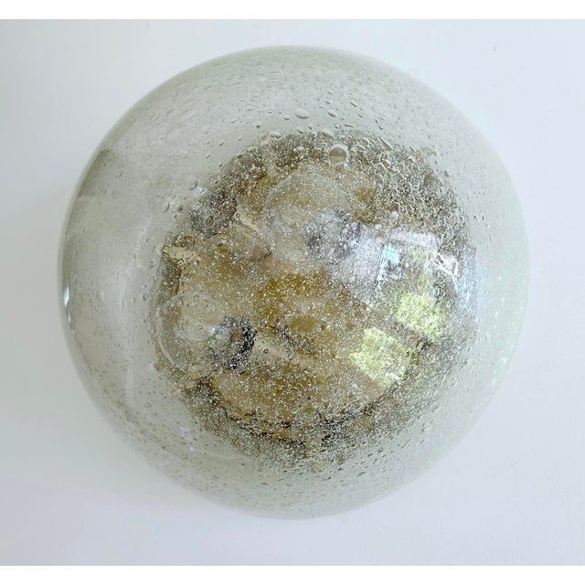 Large Glass and Brass Ceiling Light from Limburg For Sale - Image 11 of 18