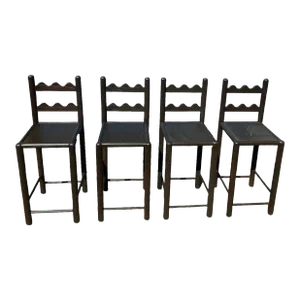 Solid Oak Country French Counter Stools-4