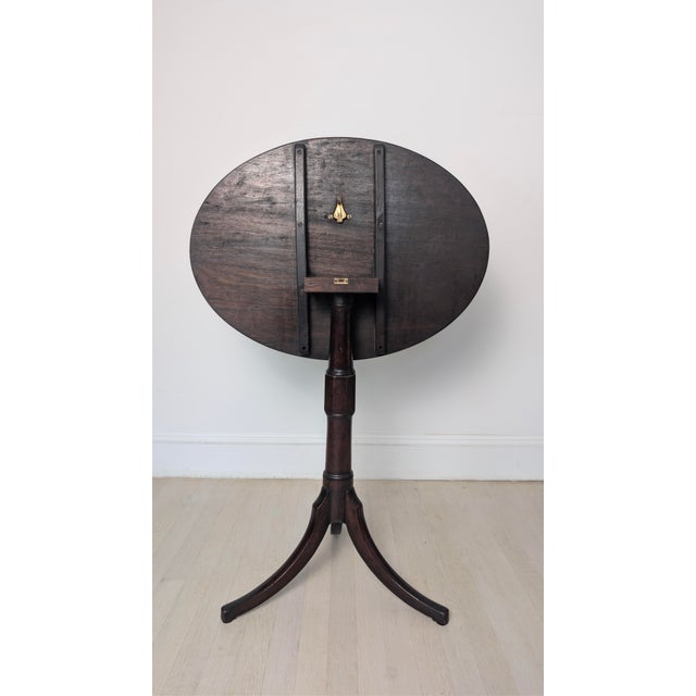 Late 19th Century 19th C. English Mahogany Tilt-Top Table With Tripod Pedestal Base For Sale - Image 5 of 15