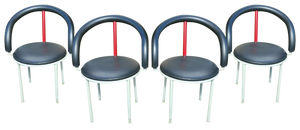 Alpha Chairs by Anna Anselmi for Bieffeplast, 1985, Set of 4