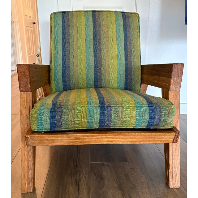 1950s 1950s A. Brandt Ranch Oak Mid-Century Oak Lounge Chair For Sale - Image 5 of 11