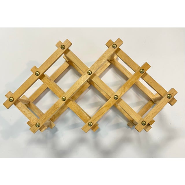 Mid-Century Modern Vintage Collapsible Wine Bottle Holder For Sale - Image 3 of 10