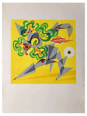 Leo Guida, Abstract Composition, Original Lithograph, 1970s