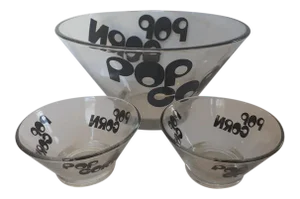 Retro Popcorn Bowl Serving Set