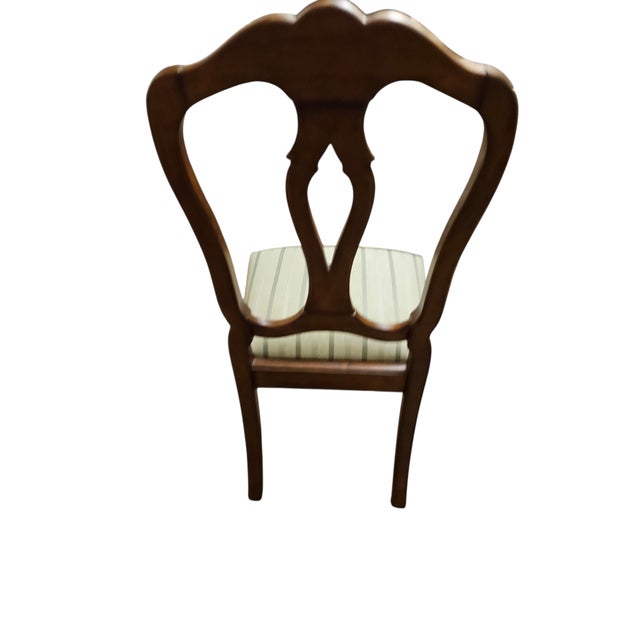 Green 2 Ethan Allen Dining Room Side Chairs French Country Custom Fabric Finish 216 For Sale - Image 8 of 13