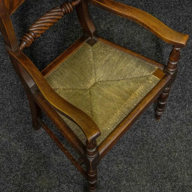 Wood Provincial Regency Armchair For Sale - Image 7 of 8