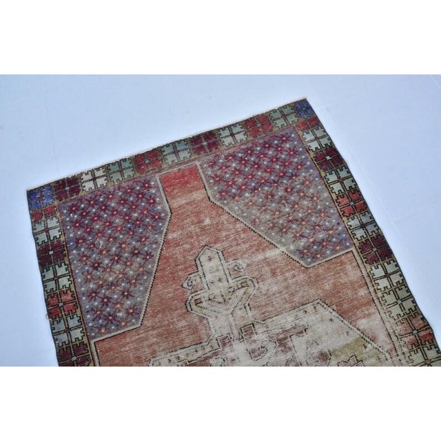 Vintage Oushak Handknotted Floral Carpet For Sale - Image 9 of 10