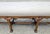 Jerry Pair Queen Anne Linen Walnut Califia Bench For Sale - Image 9 of 13