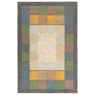 Doris Leslie Blau Vintage Swedish Flat Woven by Ulla Parkdal For Sale