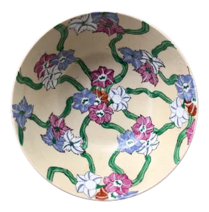 Chinese Floral Chintz Hand Painted Catchall Bowl