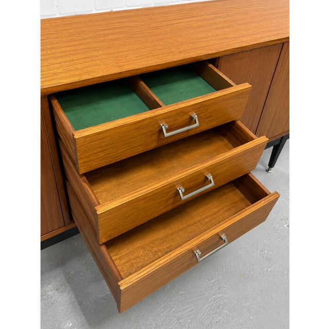 Mid Century Modern Teak Sideboard by Nathan Furniture, Made in England | British MCM Credenza, C. 1960’s For Sale - Image 10 of 17