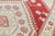 Textile Vintage Medallion Brick Red Blue Cream Hand-Knotted Long Runner - 3’6” X 14’8” For Sale - Image 7 of 10
