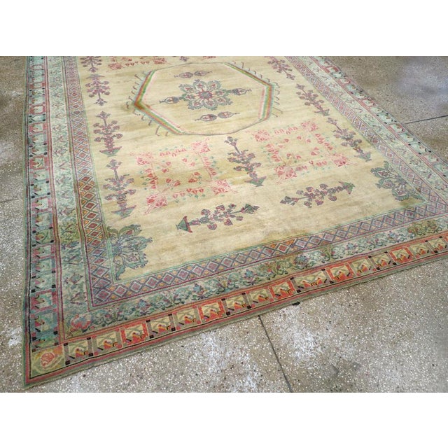 Galerie Shabab Collection Early 20th Century Indian Agra Accent Carpet For Sale In New York - Image 6 of 8