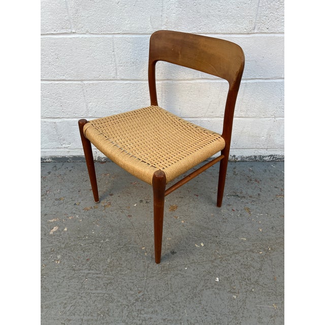 Mid 20th Century Niels Otto Møller for j.l Møller 'Model 75' Teak and Cord Dining Chairs For Sale - Image 13 of 17