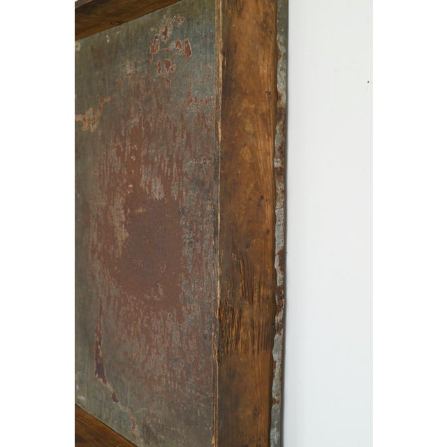Antique Japanese Wall-Mounted Object / Rusted Tin Wall Art / Meiji-Showa / Ob336 For Sale - Image 14 of 17