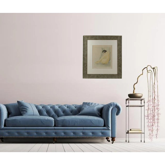 1940s Asian Nude Study Watercolor Drawing by Rotislaw Racoff For Sale - Image 5 of 13