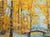 Original Oil Painting, a Stream and a Wooden Bridge in the Autumn Woods. For Sale - Image 4 of 5