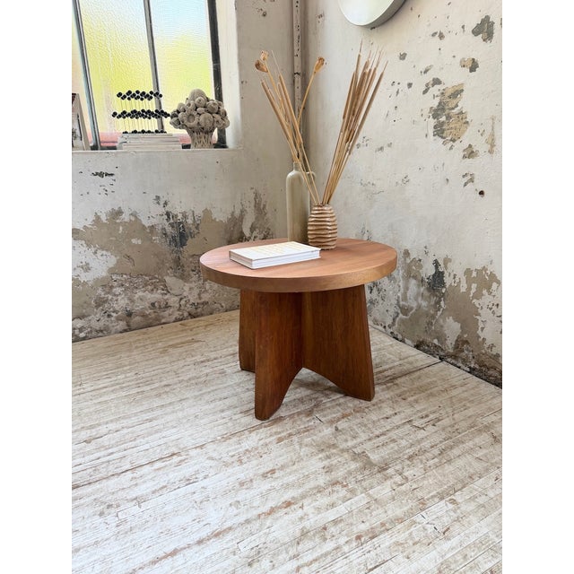 Constructivist Mahogany Side Table, 1950s For Sale - Image 16 of 18